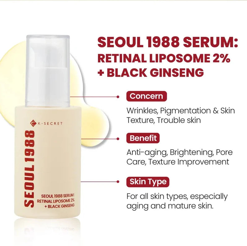 SEOUL 1988 Serum : Retinal Liposome 2% + Black Ginseng