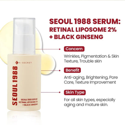 SEOUL 1988 Serum : Retinal Liposome 2% + Black Ginseng