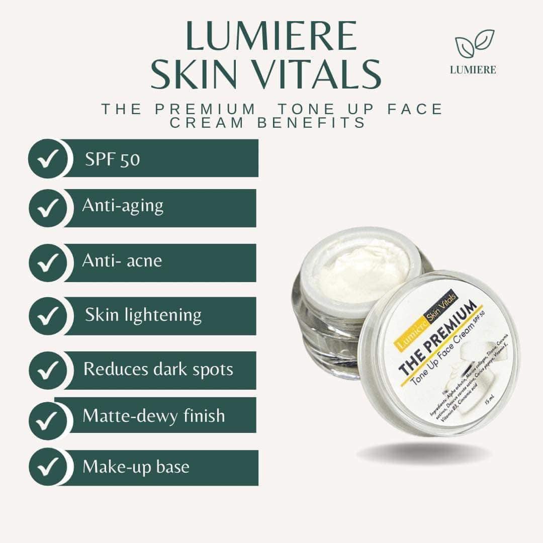 Lumiere Skin Vitals Tone Up  Face Cream SPF50